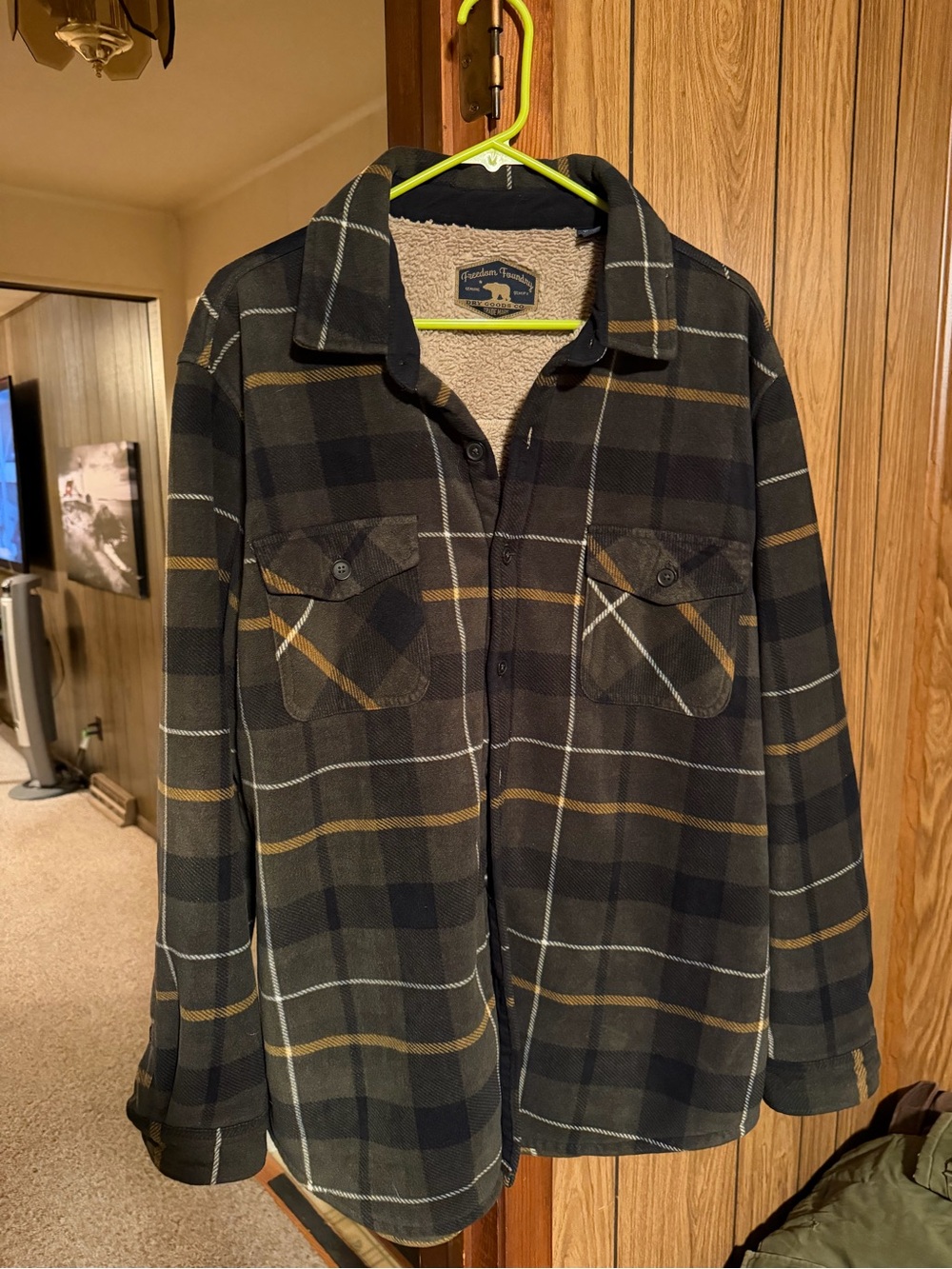 Freedom Foundry Dry Goods Co. Super Plush Sherpa-Lined Flannel Shirt Jacket